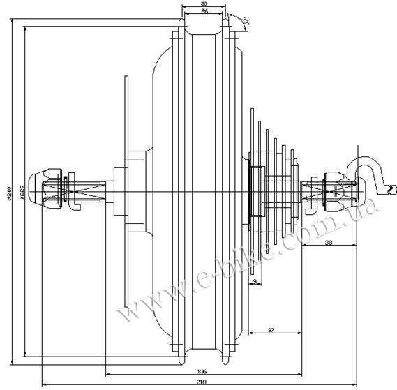 Схемы размещения мотор колёс и внешних электродвигателей на электровелосипедах